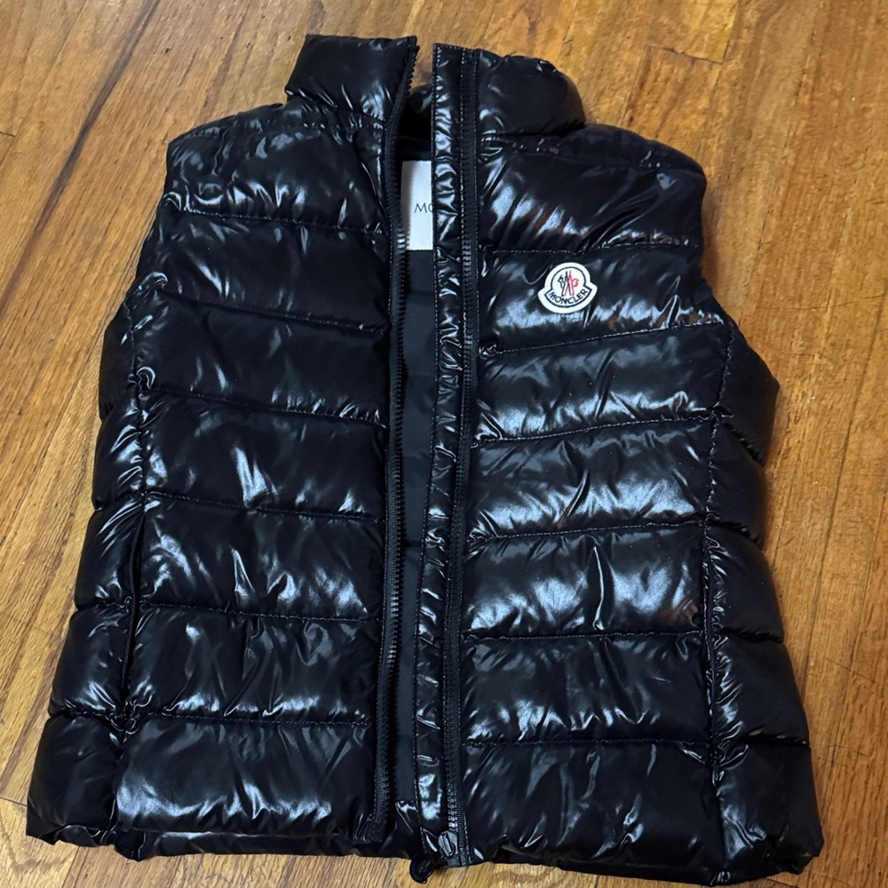 Moncler Shiny Black Kids Vest